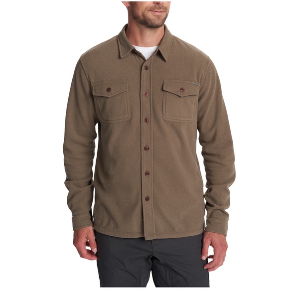 Vuori Men's Brown Fleece  Shirt Jacket - Picture 1 of 4